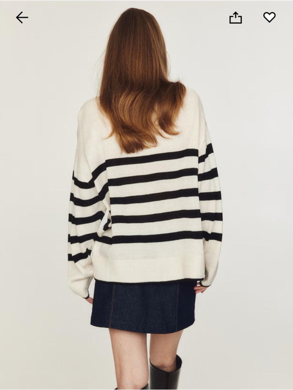 H&M Brand New
Light Beige Striped 
Size M